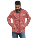 Product name: Recursia Lotus Light Men's Bomber Jacket. Keywords: Clothing, Print: Lotus Light, Men's Bomber Jacket, Men's Clothing, Men's Tops
