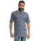 Product name: Recursia Lotus Light Men's Crew Neck T-Shirt In Blue. Keywords: Clothing, Print: Lotus Light, Men's Clothing, Men's Crew Neck T-Shirt, Men's Tops
