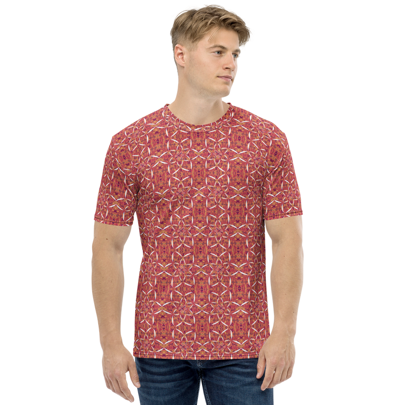 Product name: Recursia Lotus Light Men's Crew Neck T-Shirt. Keywords: Clothing, Print: Lotus Light, Men's Clothing, Men's Crew Neck T-Shirt, Men's Tops