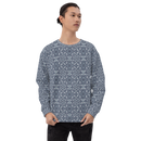 Product name: Recursia Lotus Light Men's Sweatshirt In Blue. Keywords: Athlesisure Wear, Clothing, Print: Lotus Light, Men's Athlesisure, Men's Clothing, Men's Sweatshirt, Men's Tops