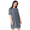 Product name: Recursia Lotus Light T-Shirt Dress In Blue. Keywords: Clothing, Print: Lotus Light, T-Shirt Dress, Women's Clothing