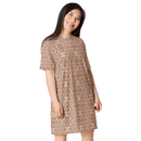Product name: Recursia Lotus Light T-Shirt Dress In Pink. Keywords: Clothing, Print: Lotus Light, T-Shirt Dress, Women's Clothing