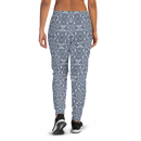 Product name: Recursia Lotus Light Women's Joggers In Blue. Keywords: Athlesisure Wear, Clothing, Print: Lotus Light, Women's Bottoms, Women's Joggers