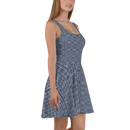 Product name: Recursia Mind Gem I Skater Dress In Blue. Keywords: Clothing, Print: Mind Gem, Skater Dress, Women's Clothing