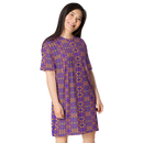 Product name: Recursia Mind Gem III T-Shirt Dress. Keywords: Clothing, Print: Mind Gem, T-Shirt Dress, Women's Clothing