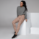Product name: Recursia Mind Gem I Women's Joggers In Pink. Keywords: Athlesisure Wear, Clothing, Print: Mind Gem, Women's Bottoms, Women's Joggers