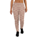 Product name: Recursia Mind Gem I Women's Joggers In Pink. Keywords: Athlesisure Wear, Clothing, Print: Mind Gem, Women's Bottoms, Women's Joggers