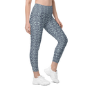 Product name: Recursia Mind Gem II Leggings With Pockets In Blue. Keywords: Athlesisure Wear, Clothing, Leggings with Pockets, Print: Mind Gem, Women's Clothing