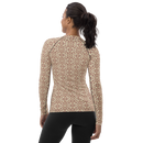 Product name: Recursia Mind Gem II Women's Rash Guard In Pink. Keywords: Print: Mind Gem, Women's Rash Guard