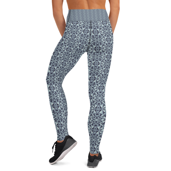 Product name: Recursia Mind Gem II Yoga Leggings In Blue. Keywords: Athlesisure Wear, Clothing, Print: Mind Gem, Women's Clothing, Yoga Leggings