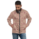 Product name: Recursia Mind Gem Men's Bomber Jacket In Pink. Keywords: Clothing, Men's Bomber Jacket, Men's Clothing, Men's Tops, Print: Mind Gem
