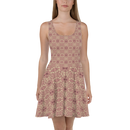 Product name: Recursia Mind Gem Skater Dress In Pink. Keywords: Clothing, Print: Mind Gem, Skater Dress, Women's Clothing