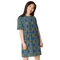 Product name: Recursia Mind Gem IV T-Shirt Dress. Keywords: Clothing, Print: Mind Gem, T-Shirt Dress, Women's Clothing
