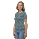 Product name: Recursia Mind Gem Women's Crew Neck T-Shirt. Keywords: Clothing, Print: Mind Gem, Women's Clothing, Women's Crew Neck T-Shirt