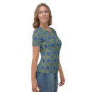 Product name: Recursia Mind Gem Women's Crew Neck T-Shirt. Keywords: Clothing, Print: Mind Gem, Women's Clothing, Women's Crew Neck T-Shirt