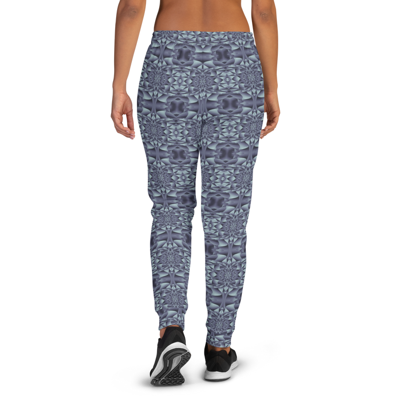 Product name: Recursia Mind Gem Women's Joggers In Blue. Keywords: Athlesisure Wear, Clothing, Print: Mind Gem, Women's Bottoms, Women's Joggers