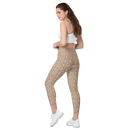 Product name: Recursia Mind Gem Leggings With Pockets In Pink. Keywords: Athlesisure Wear, Clothing, Leggings with Pockets, Print: Mind Gem, Women's Clothing