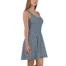 Product name: Recursia Mind Gem IV Skater Dress In Blue. Keywords: Clothing, Print: Mind Gem, Skater Dress, Women's Clothing