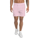 Product name: Recursia Modern MoirÃ© V Men's Athletic Shorts In Pink. Keywords: Athlesisure Wear, Clothing, Men's Athlesisure, Men's Athletic Shorts, Men's Clothing, Print: Modern MoirÃ©