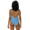 Product name: Recursia Modern MoirÃ© V One Piece Swimsuit In Blue. Keywords: Clothing, Print: Modern MoirÃ©, One Piece Swimsuit, Swimwear, Unisex Clothing