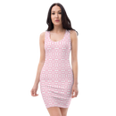 Product name: Recursia Modern MoirÃ© V Pencil Dress In Pink. Keywords: Clothing, Print: Modern MoirÃ©, Pencil Dress, Women's Clothing