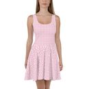 Product name: Recursia Modern MoirÃ© V Skater Dress In Pink. Keywords: Clothing, Print: Modern MoirÃ©, Skater Dress, Women's Clothing