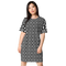 Product name: Recursia Modern MoirÃ© III T-Shirt Dress. Keywords: Clothing, Print: Modern MoirÃ©, T-Shirt Dress, Women's Clothing