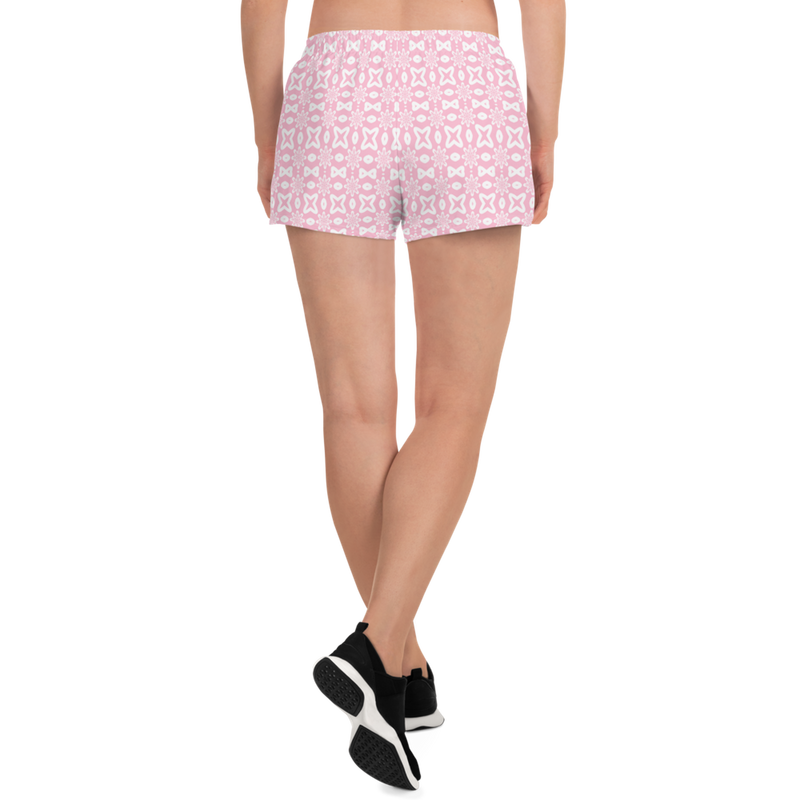 Product name: Recursia Modern MoirÃ© V Women's Athletic Short Shorts In Pink. Keywords: Athlesisure Wear, Clothing, Men's Athletic Shorts, Print: Modern MoirÃ©