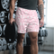 Product name: Recursia Modern MoirÃ© VI Men's Athletic Shorts In Pink. Keywords: Athlesisure Wear, Clothing, Men's Athlesisure, Men's Athletic Shorts, Men's Clothing, Print: Modern MoirÃ©