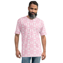 Product name: Recursia Modern MoirÃ© VI Men's Crew Neck T-Shirt In Pink. Keywords: Clothing, Men's Clothing, Men's Crew Neck T-Shirt, Men's Tops, Print: Modern MoirÃ©