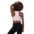 Product name: Recursia Modern MoirÃ© VI Padded Sports Bra In Pink. Keywords: Athlesisure Wear, Clothing, Print: Modern MoirÃ©, Padded Sports Bra, Women's Clothing