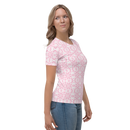 Product name: Recursia Modern MoirÃ© VI Women's Crew Neck T-Shirt In Pink. Keywords: Clothing, Print: Modern MoirÃ©, Women's Clothing, Women's Crew Neck T-Shirt