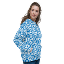 Product name: Recursia Modern MoirÃ© VII Women's Hoodie In Blue. Keywords: Athlesisure Wear, Clothing, Print: Modern MoirÃ©, Women's Hoodie, Women's Tops