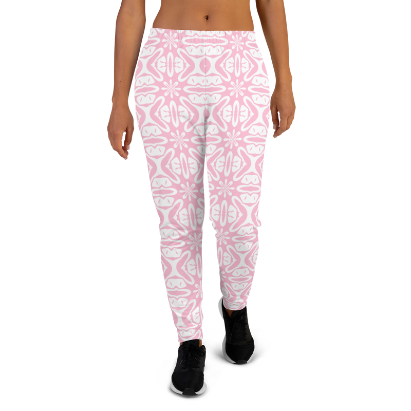 Product name: Recursia Modern MoirÃ© VI Women's Joggers In Pink. Keywords: Athlesisure Wear, Clothing, Print: Modern MoirÃ©, Women's Bottoms, Women's Joggers