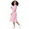 Product name: Recursia Modern MoirÃ© IV Long Sleeve Midi Dress In Pink. Keywords: Clothing, Long Sleeve Midi Dress, Print: Modern MoirÃ©, Women's Clothing