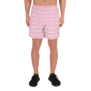 Product name: Recursia Modern MoirÃ© IV Men's Athletic Shorts In Pink. Keywords: Athlesisure Wear, Clothing, Men's Athlesisure, Men's Athletic Shorts, Men's Clothing, Print: Modern MoirÃ©