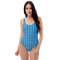 Product name: Recursia Modern MoirÃ© IV One Piece Swimsuit In Blue. Keywords: Clothing, Print: Modern MoirÃ©, One Piece Swimsuit, Swimwear, Unisex Clothing