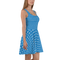 Product name: Recursia Modern MoirÃ© IV Skater Dress In Blue. Keywords: Clothing, Print: Modern MoirÃ©, Skater Dress, Women's Clothing