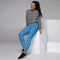 Product name: Recursia Modern MoirÃ© IV Women's Joggers In Blue. Keywords: Athlesisure Wear, Clothing, Print: Modern MoirÃ©, Women's Bottoms, Women's Joggers