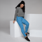 Product name: Recursia Modern MoirÃ© IV Women's Joggers In Blue. Keywords: Athlesisure Wear, Clothing, Print: Modern MoirÃ©, Women's Bottoms, Women's Joggers