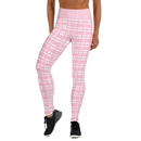 Product name: Recursia Modern MoirÃ© IV Yoga Leggings In Pink. Keywords: Athlesisure Wear, Clothing, Print: Modern MoirÃ©, Women's Clothing, Yoga Leggings