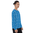 Product name: Recursia Modern MoirÃ© VII Men's Sweatshirt In Blue. Keywords: Athlesisure Wear, Clothing, Men's Athlesisure, Men's Clothing, Men's Sweatshirt, Men's Tops, Print: Modern MoirÃ©