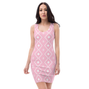 Product name: Recursia Modern MoirÃ© VII Pencil Dress In Pink. Keywords: Clothing, Print: Modern MoirÃ©, Pencil Dress, Women's Clothing