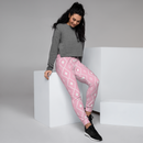 Product name: Recursia Modern MoirÃ© VII Women's Joggers In Pink. Keywords: Athlesisure Wear, Clothing, Print: Modern MoirÃ©, Women's Bottoms, Women's Joggers