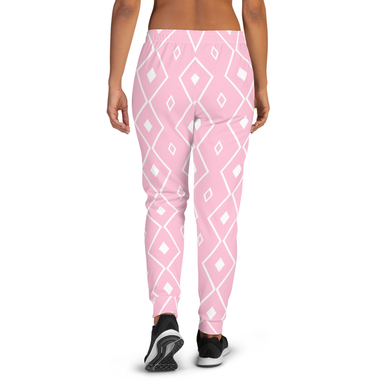 Product name: Recursia Modern MoirÃ© VII Women's Joggers In Pink. Keywords: Athlesisure Wear, Clothing, Print: Modern MoirÃ©, Women's Bottoms, Women's Joggers