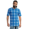 Product name: Recursia Modern MoirÃ© VIII Men's Crew Neck T-Shirt In Blue. Keywords: Clothing, Men's Clothing, Men's Crew Neck T-Shirt, Men's Tops, Print: Modern MoirÃ©