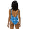 Product name: Recursia Modern MoirÃ© VIII One Piece Swimsuit In Blue. Keywords: Clothing, Print: Modern MoirÃ©, One Piece Swimsuit, Swimwear, Unisex Clothing