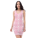 Product name: Recursia Modern MoirÃ© VIII Pencil Dress In Pink. Keywords: Clothing, Print: Modern MoirÃ©, Pencil Dress, Women's Clothing