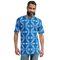 Product name: Recursia Modern MoirÃ© Men's Crew Neck T-Shirt In Blue. Keywords: Clothing, Men's Clothing, Men's Crew Neck T-Shirt, Men's Tops, Print: Modern MoirÃ©