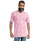 Product name: Recursia Modern MoirÃ© Men's Crew Neck T-Shirt In Pink. Keywords: Clothing, Men's Clothing, Men's Crew Neck T-Shirt, Men's Tops, Print: Modern MoirÃ©